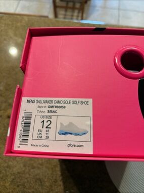 G/FORE White Athletic Golf Shoes with Blue Patterned Outsole
